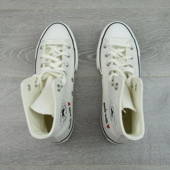 Converse Chuck Taylor All Star HI Lift Made with Love Womens Size 7 NEW - Picture 7 of 10